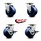 Service Caster Tool Box Caster Wheel Set 4'' Solid Polyurethane Swivel Casters, 4PK TOOL-SCC-20S420-SPUB-2-TLB-2 - alternate 2